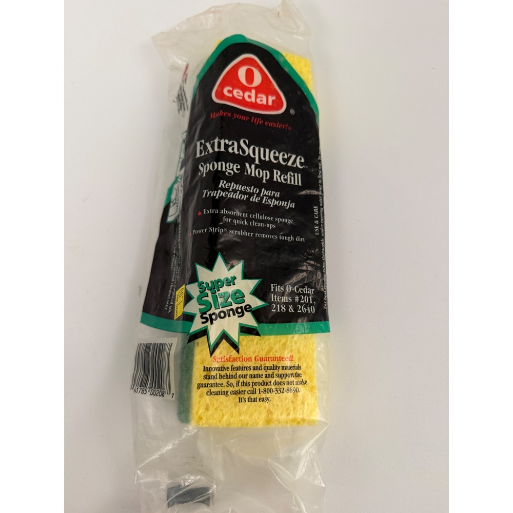 O-Cedar ExtraSqueeze Super Size Sponge Mop Refill Yellow Fits 201 218 2640